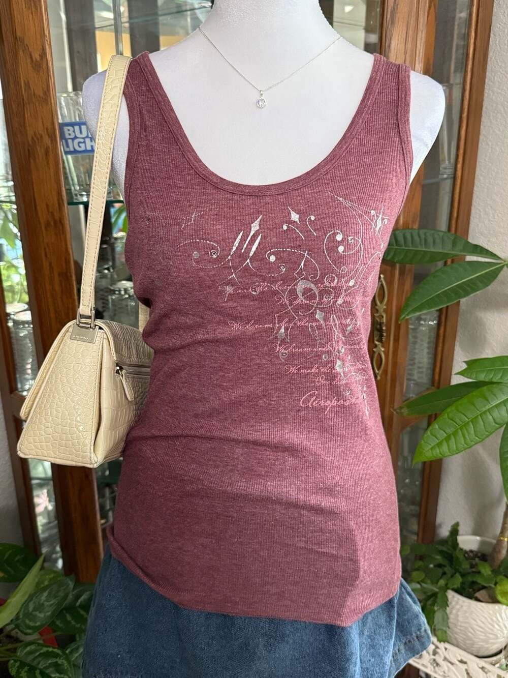 y2k Aéropostale Ribbed Graphic Tank Top